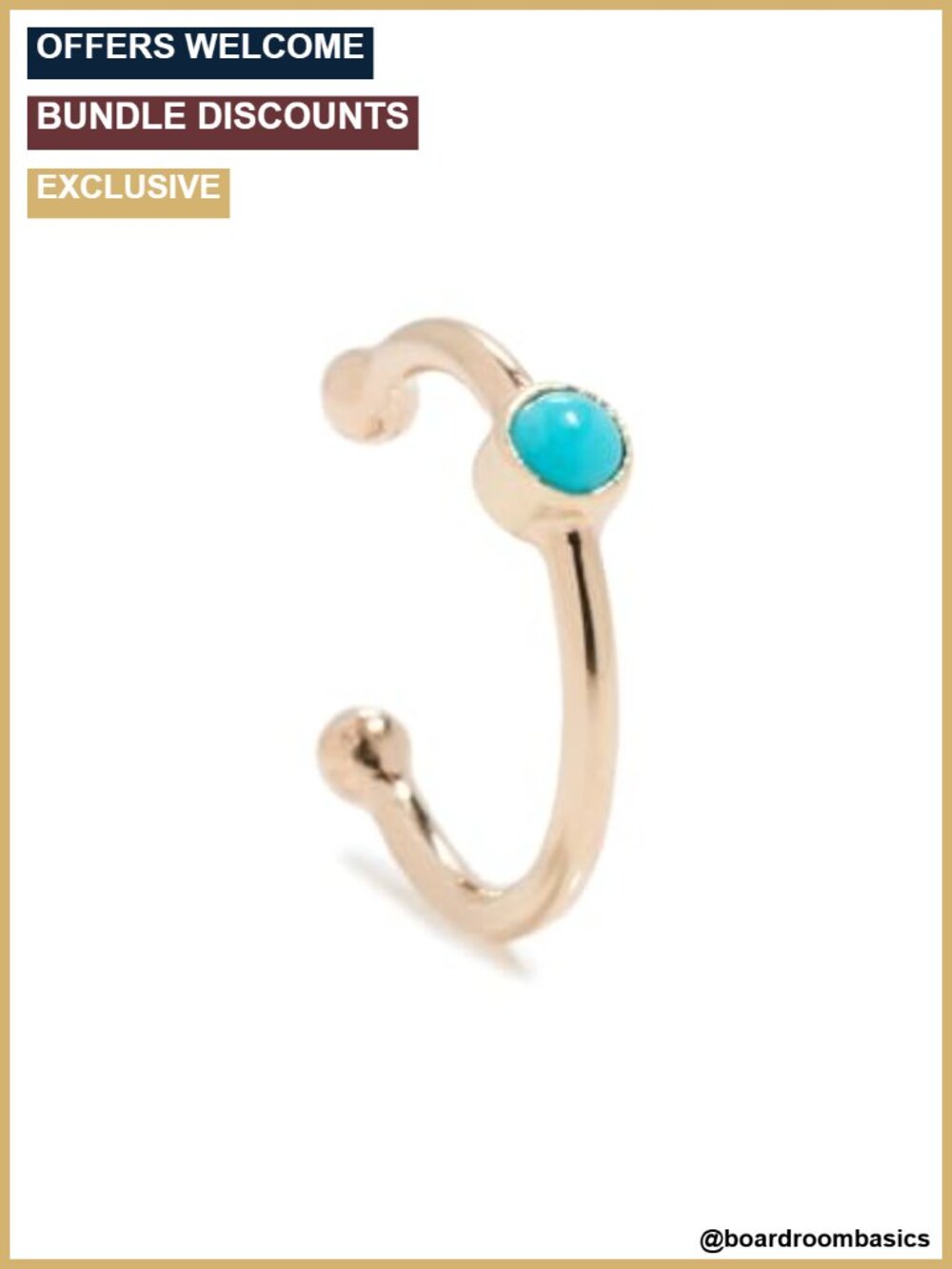 14k Gold Ear Cuff 0.5in Minimalist Fine Jewelry